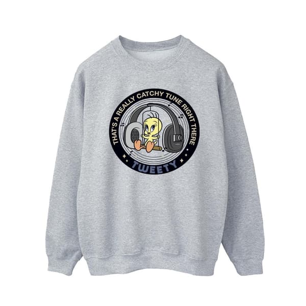 Looney Tunes Mens Tweety Catchy Tune Sweatshirt