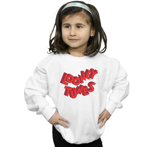 Looney Tunes Girls 3D Logo Sweatshirt