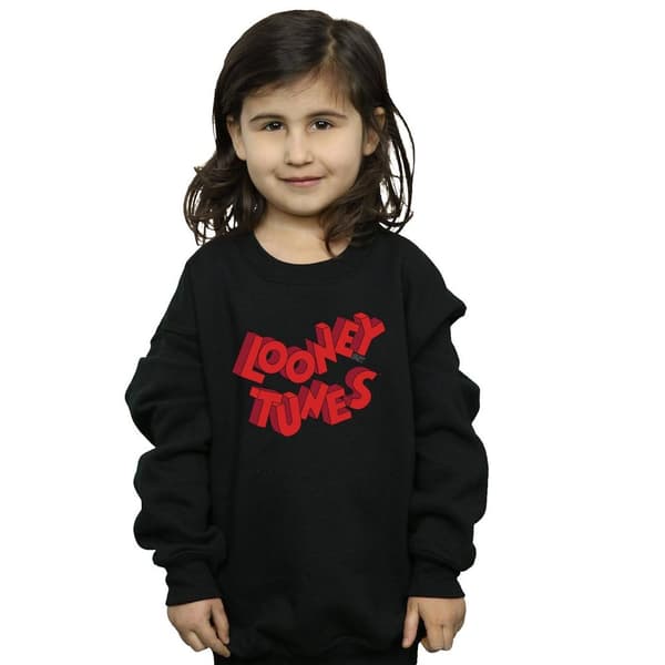 Looney Tunes Girls 3D Logo Sweatshirt