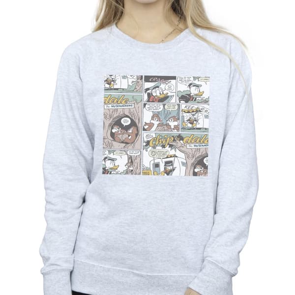 Disney Sweatshirt med serietidningen Chip ´n Dale för damer/kvinnor