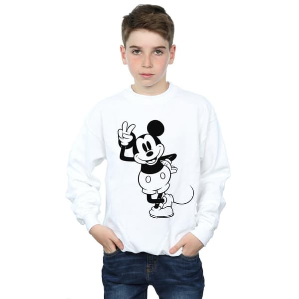 Disney Boys Mickey Mouse Peace Hand Sweatshirt
