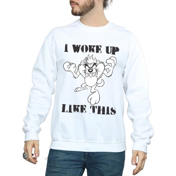 Looney Tunes Mens Taz I Woke Up Like This Sweatshirt