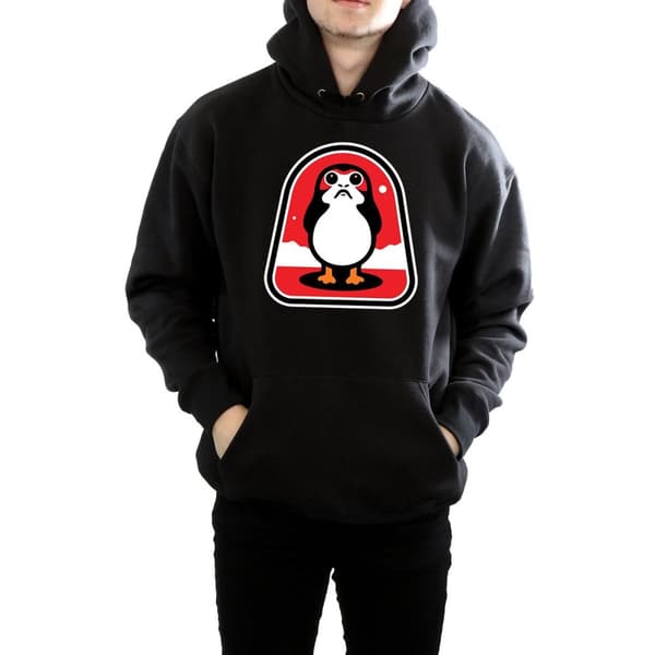 Star Wars Mens The Last Jedi Porgs Badge Hoodie