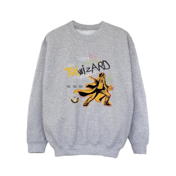 Harry Potter Girls Triwizard Poster Sweatshirt Sports Grey 7-8 Years
