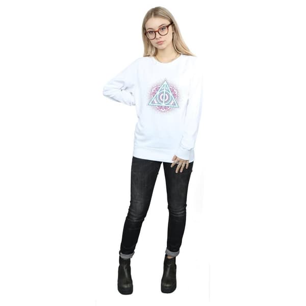 Harry Potter Womens/Ladies Neon Deathly Hallows Sweatshirt