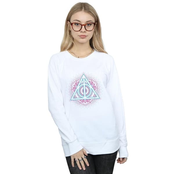 Harry Potter Womens/Ladies Neon Deathly Hallows Sweatshirt
