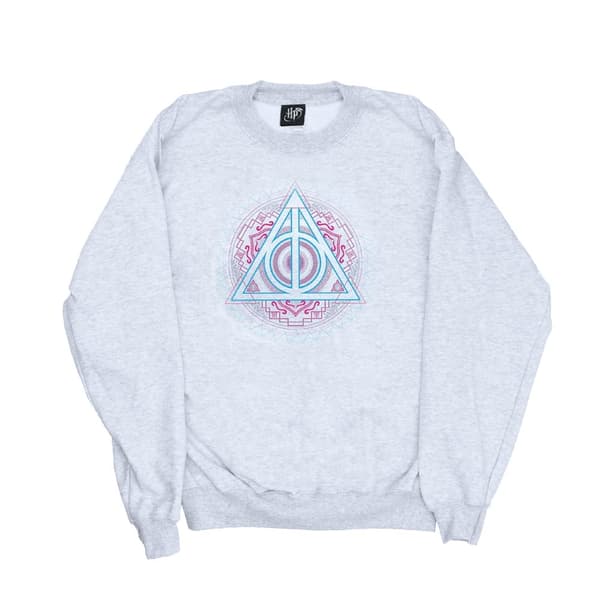 Harry Potter Womens/Ladies Neon Deathly Hallows Sweatshirt
