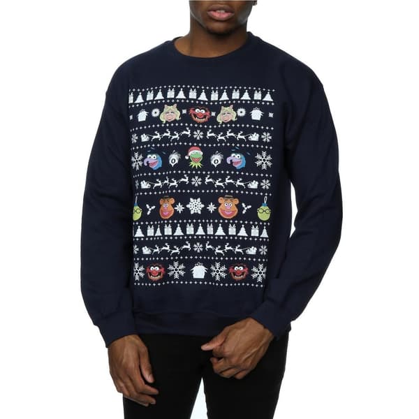 Disney Mens The Muppets Christmas Heads Sweatshirt
