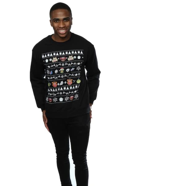 Disney Mens The Muppets Christmas Heads Sweatshirt