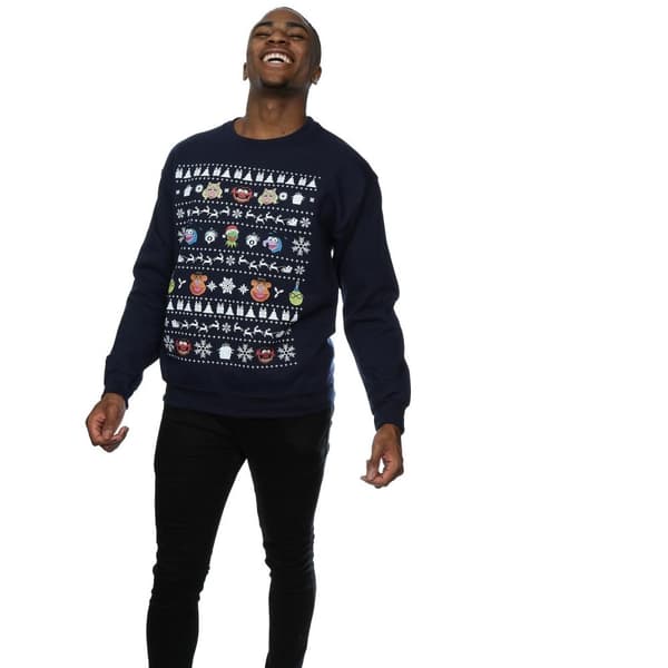 Disney Mens The Muppets Christmas Heads Sweatshirt