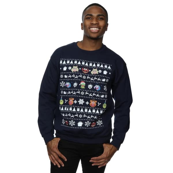 Disney Mens The Muppets Christmas Heads Sweatshirt