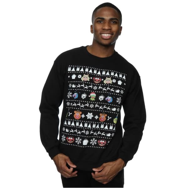Disney Mens The Muppets Christmas Heads Sweatshirt