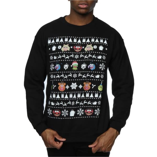 Disney Mens The Muppets Christmas Heads Sweatshirt