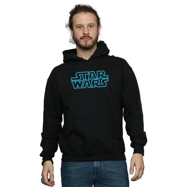 Star Wars Mens Neon Sign Logo Hoodie