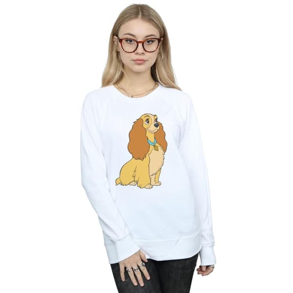 Disney Dam/Tjej Lady And The Tramp Lady Spaghetti Heart Sweatshirt