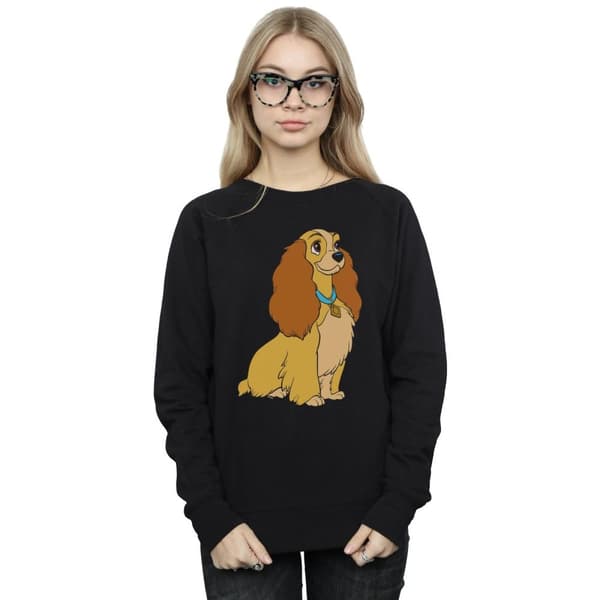 Disney Dam/Tjej Lady And The Tramp Lady Spaghetti Heart Sweatshirt