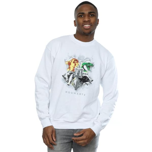 Harry Potter Mens Hogwarts Painted Crest Sweatshirt