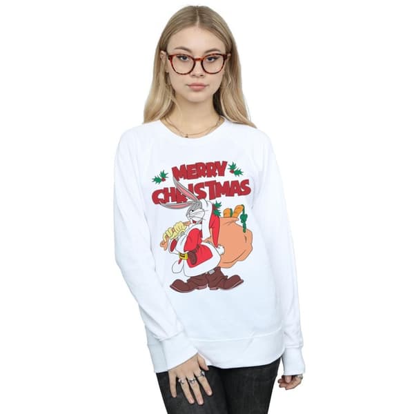 Looney Tunes Dam/Tjej Santa Bugs Bunny Sweatshirt