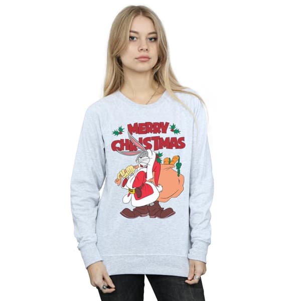 Looney Tunes Dam/Tjej Santa Bugs Bunny Sweatshirt