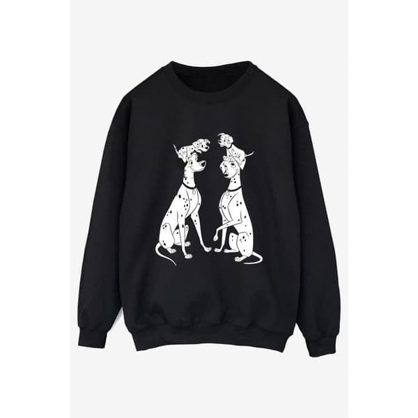 Disney Womens/Ladies 101 Dalmatians Family Sweatshirt Black XXL