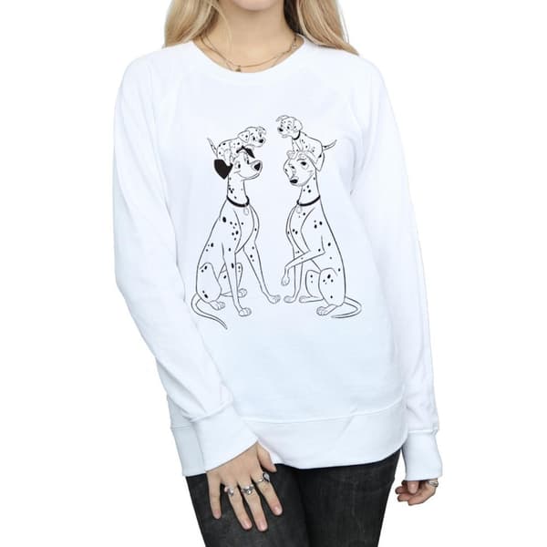 Disney Womens/Ladies 101 Dalmatians Family Sweatshirt