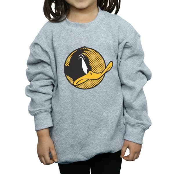 Looney Tunes Girls Daffy Duck Dotted Profile Sweatshirt