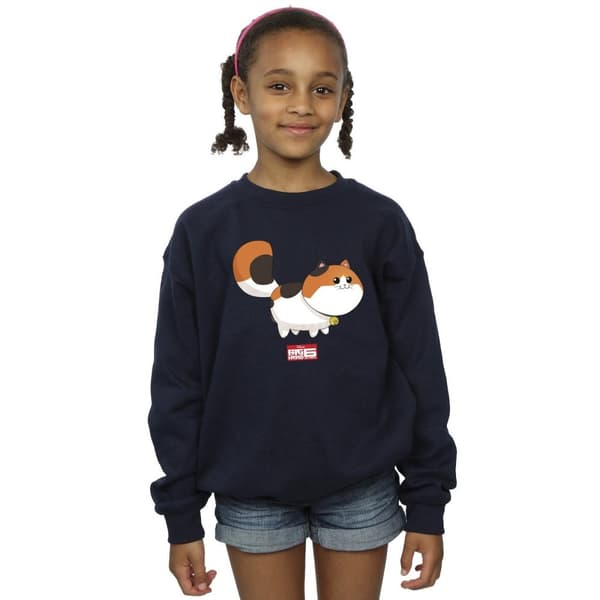 Disney Girls Big Hero 6 Baymax Kitten Pose Sweatshirt