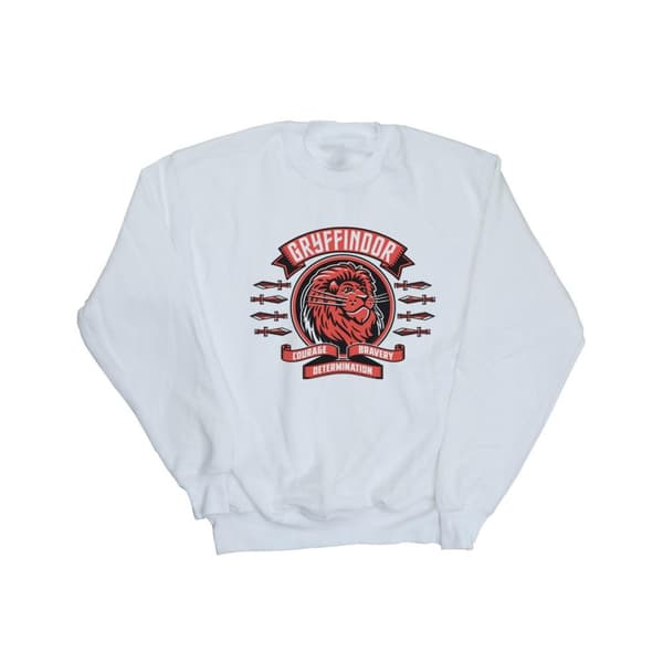 Harry Potter Girls Gryffindor Toon Crest Sweatshirt White 12-13 Years