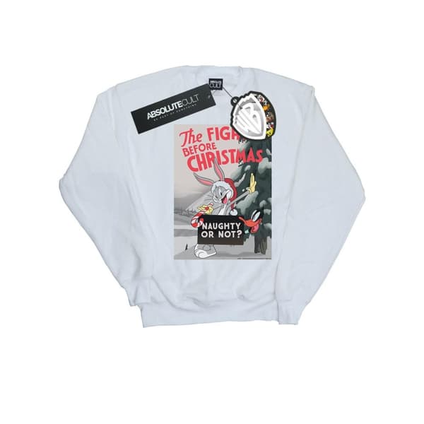 Looney Tunes Boys The Fight Before Christmas Sweatshirt White 3-4 Years