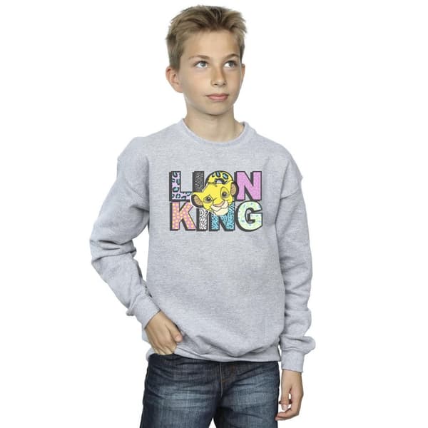 Disney Boys The Lion King Pattern Logo Sweatshirt