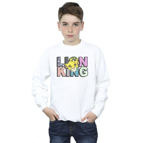 Disney Boys The Lion King Pattern Logo Sweatshirt