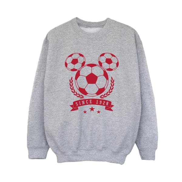 Disney Pojkar - Sweatshirt med fotbollshuvud från Mickey Sports Grey 5-6 Years