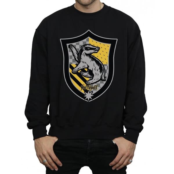 Harry Potter Hufflepuff Crest Flat Sweatshirt för herrar