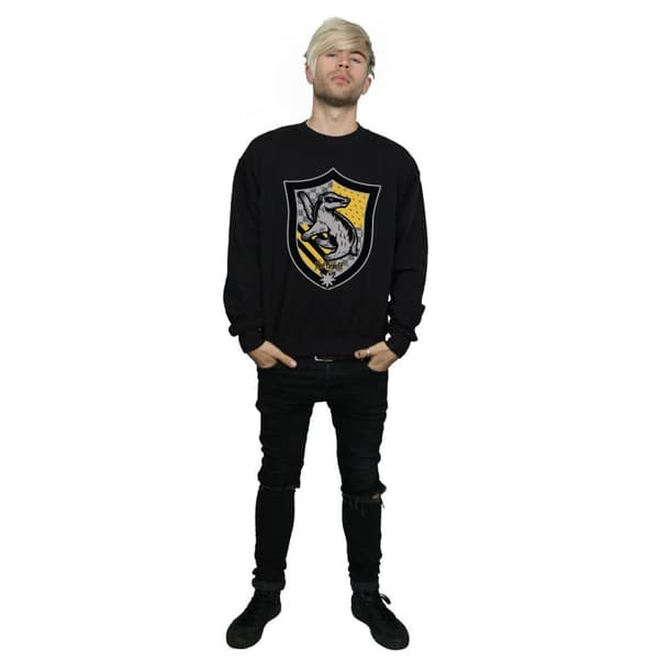 Harry Potter Hufflepuff Crest Flat Sweatshirt för herrar