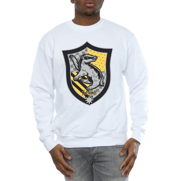 Harry Potter Hufflepuff Crest Flat Sweatshirt för herrar