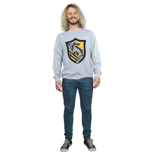 Harry Potter Hufflepuff Crest Flat Sweatshirt för herrar