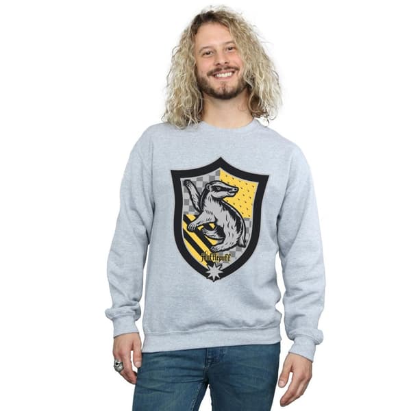 Harry Potter Hufflepuff Crest Flat Sweatshirt för herrar