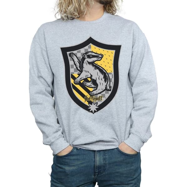 Harry Potter Hufflepuff Crest Flat Sweatshirt för herrar