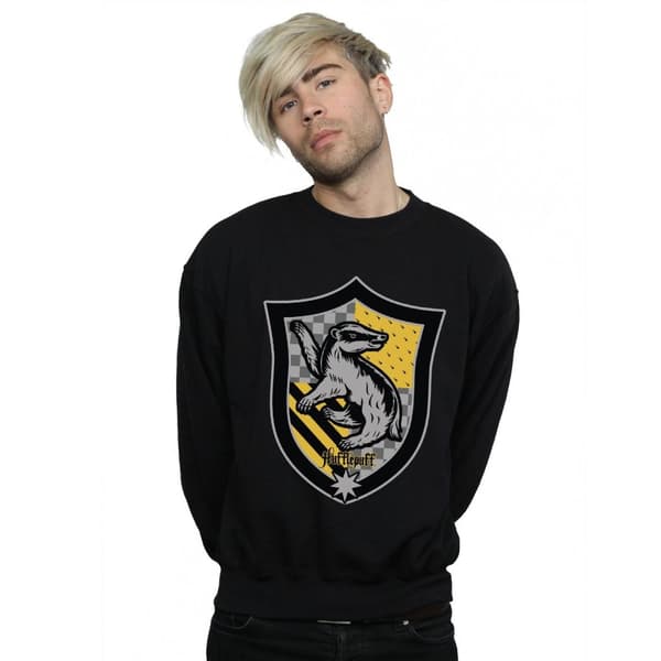 Harry Potter Hufflepuff Crest Flat Sweatshirt för herrar