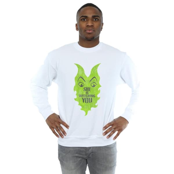 Disney Mens The Descendants Maleficent She Is Watching Sweatshirt