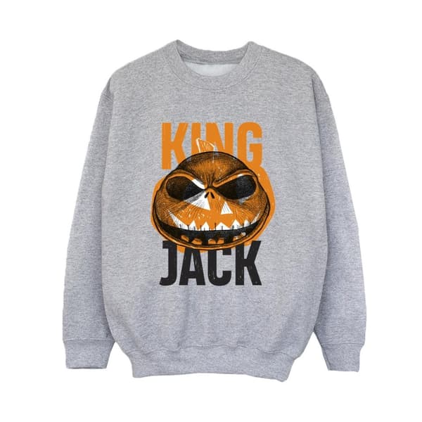 Disney Pojkar The Nightmare Before Christmas King Jack Sweatshirt Sports Grey 5-6 Years