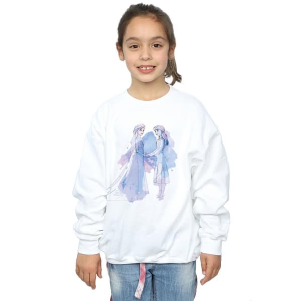 Disney Girls Frozen 2 Elsa Anna Sisters Sketch Sweatshirt