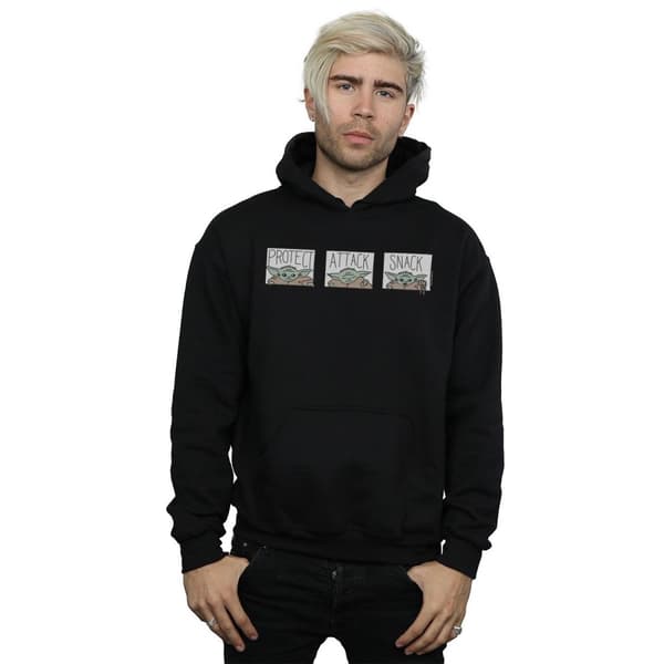 Star Wars Mens The Mandalorian The Child Tiles Hoodie