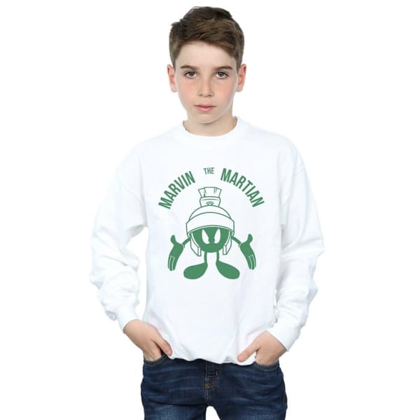 Looney Tunes Pojkar Marvin The Martian - Sweatshirt med stort huvud