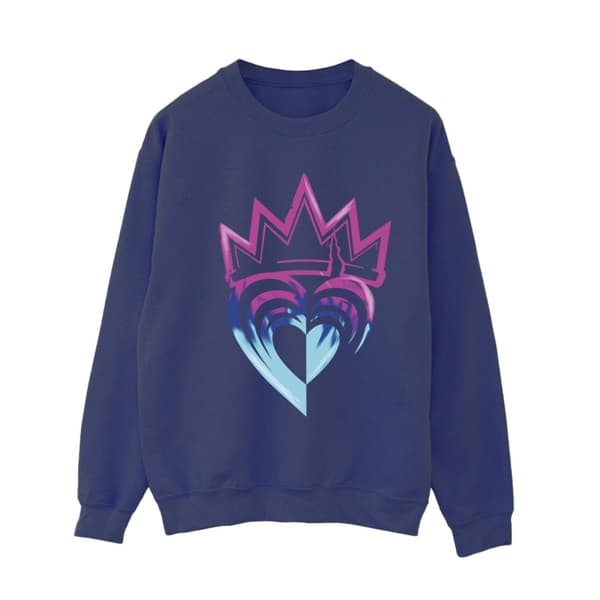 Disney Womens/Ladies Descendants Pink Crown Sweatshirt