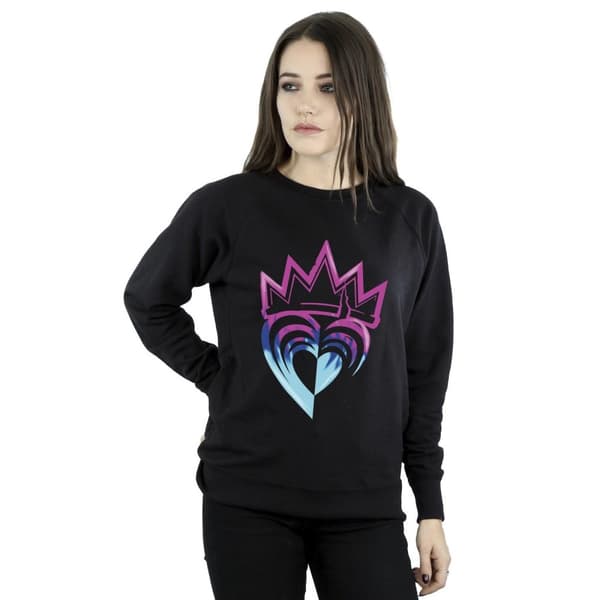 Disney Womens/Ladies Descendants Pink Crown Sweatshirt