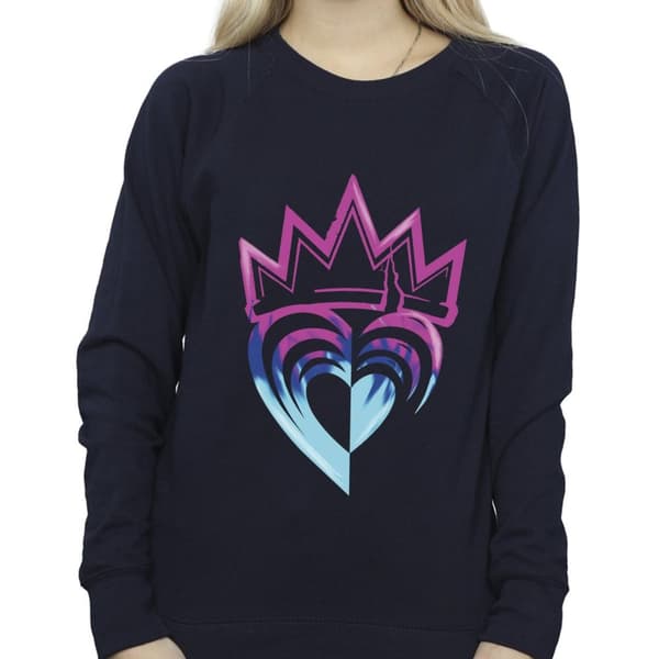 Disney Womens/Ladies Descendants Pink Crown Sweatshirt
