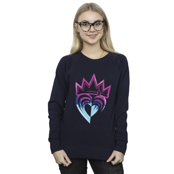 Disney Womens/Ladies Descendants Pink Crown Sweatshirt