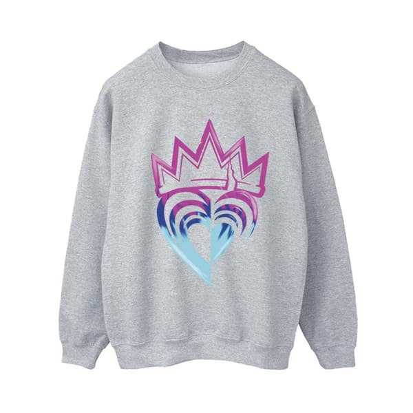 Disney Womens/Ladies Descendants Pink Crown Sweatshirt