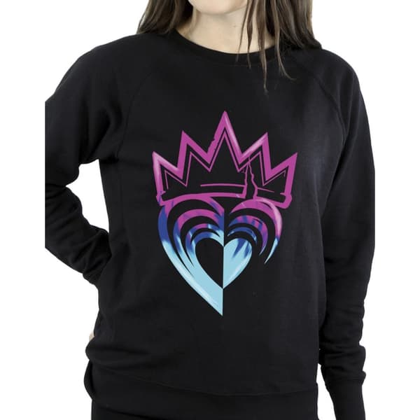 Disney Womens/Ladies Descendants Pink Crown Sweatshirt